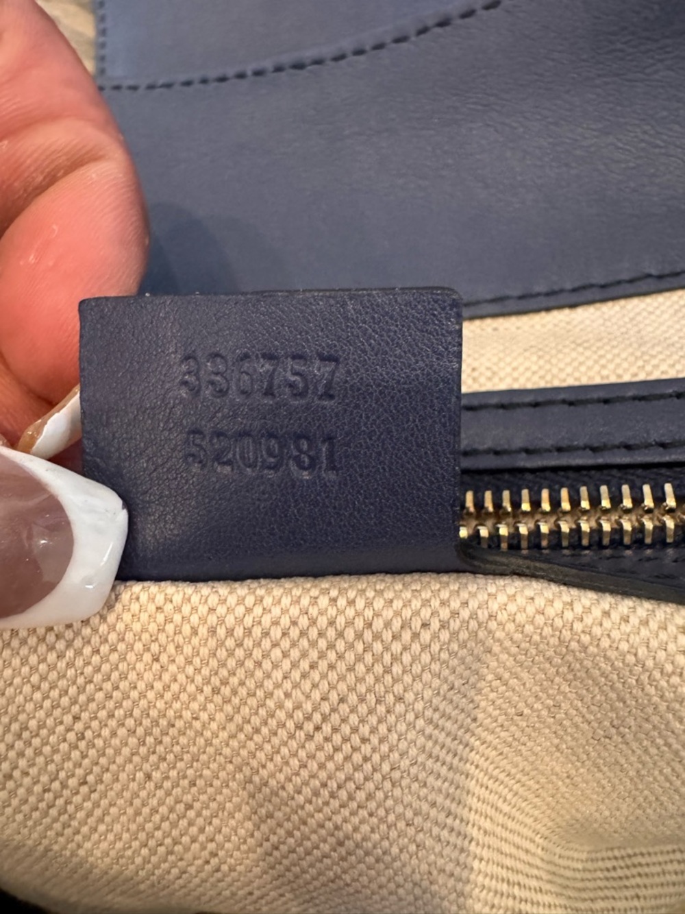 Gucci Emily Blue GG Leather Shoulder Bag with Gold Chain Guccissima bag - Picture 6 of 8